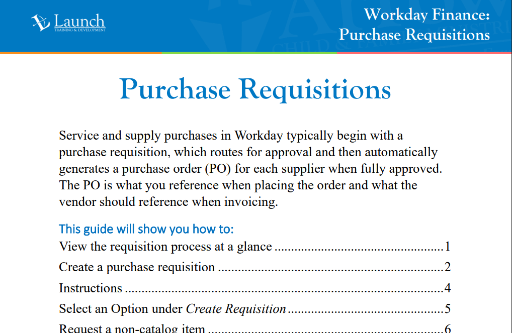 Purchase Requisitions Guide